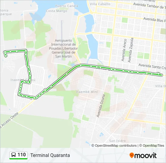 110 Bus Line Map