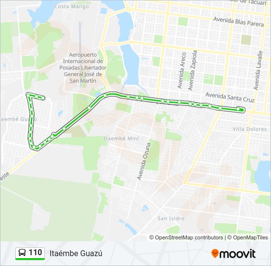 Mapa de 110 de autobús