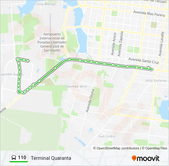 110 Bus Line Map
