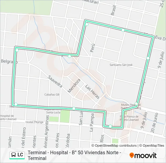 LC Bus Line Map