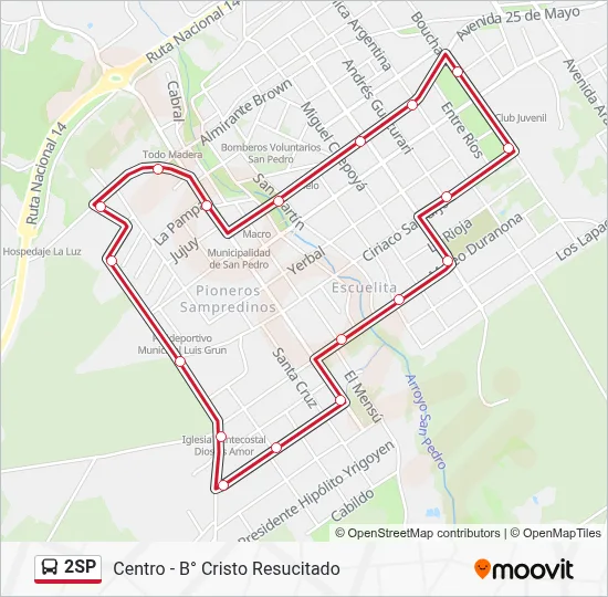 2SP Bus Line Map