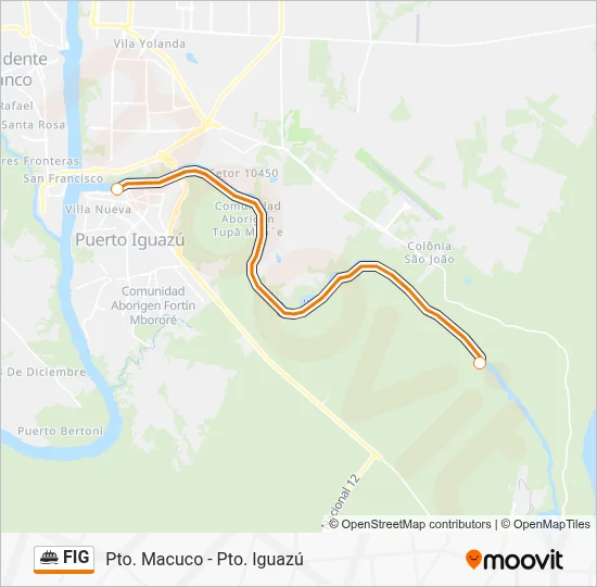 FIG Ferry Line Map