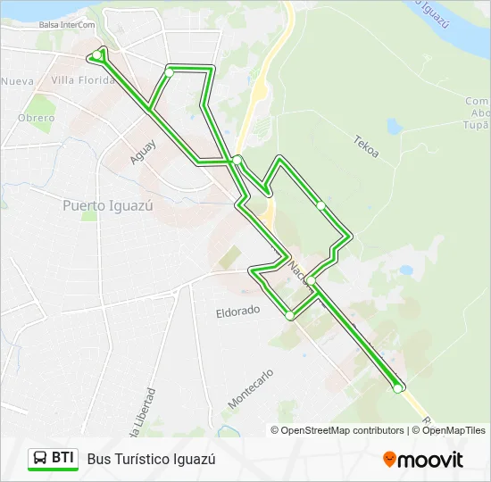 BTI Bus Line Map