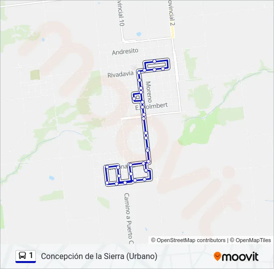1 Bus Line Map