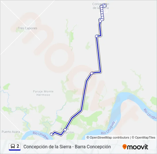 2 Bus Line Map