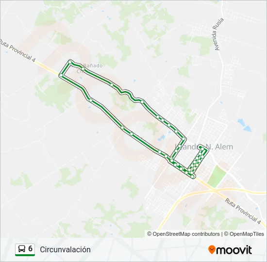 6 Bus Line Map