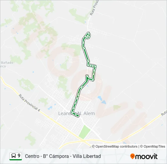 9 Bus Line Map