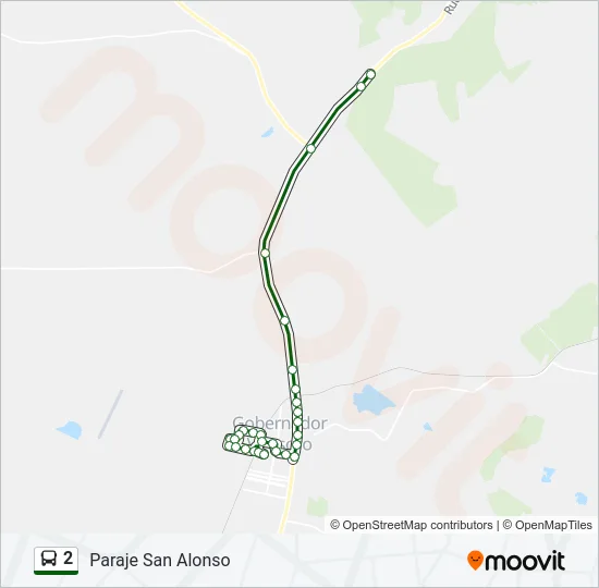 2 Bus Line Map