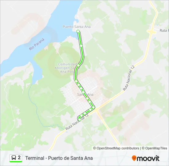 2 Bus Line Map