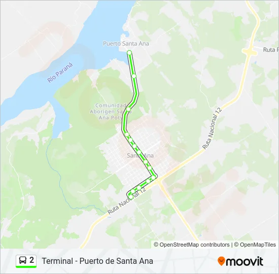 2 Bus Line Map