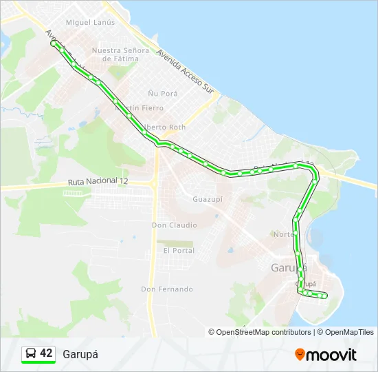 42 Bus Line Map
