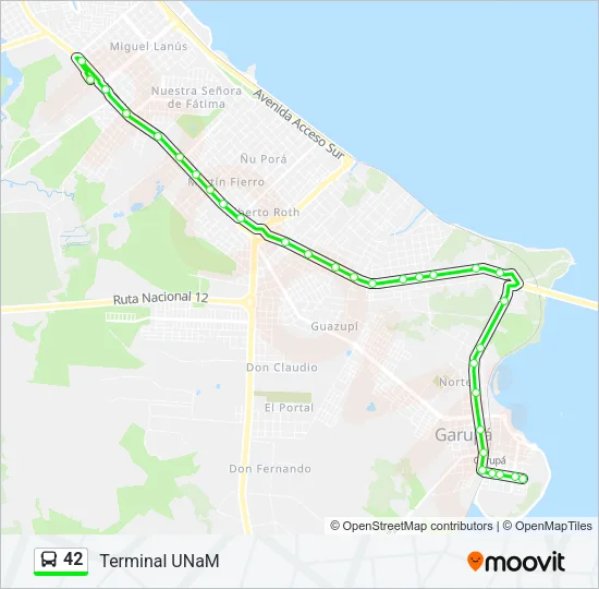 42 Bus Line Map