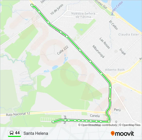 44 Bus Line Map