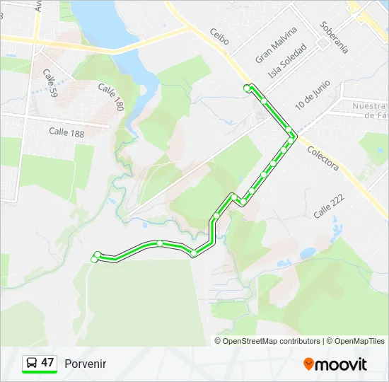47 Bus Line Map