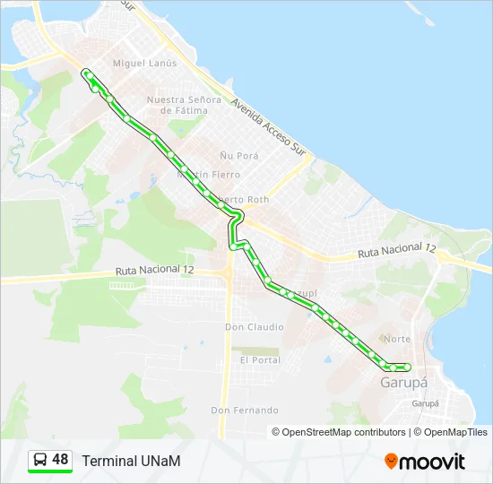 48 Bus Line Map