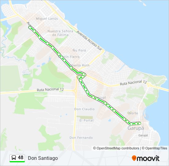 48 bus Line Map