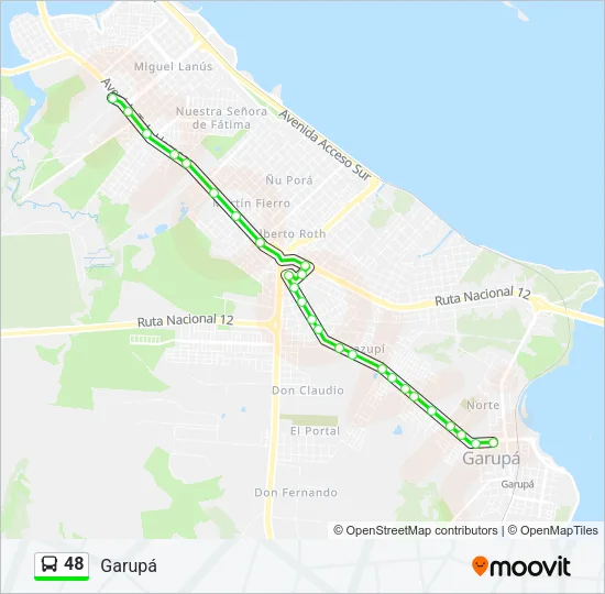 48 Bus Line Map