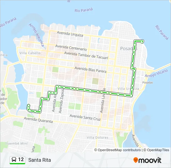 12 Bus Line Map