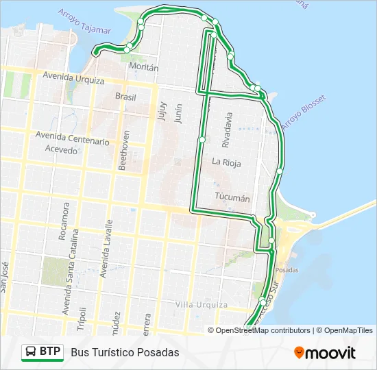 BTP Bus Line Map