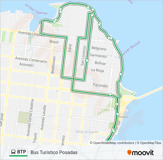 BTP Bus Line Map