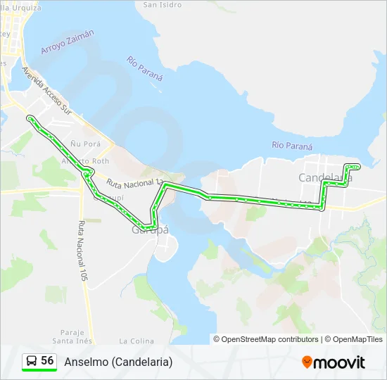 56 Bus Line Map