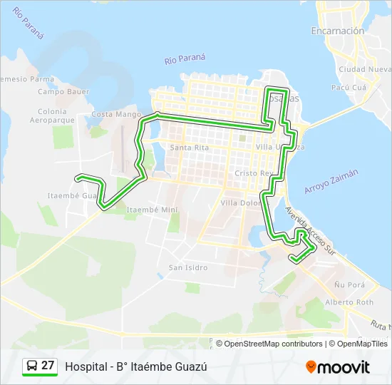 27 Bus Line Map