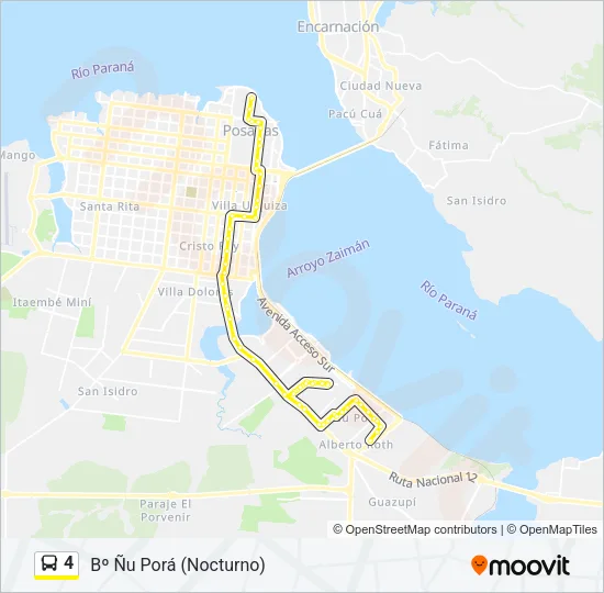 4 Bus Line Map