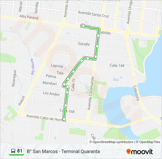 81 Bus Line Map