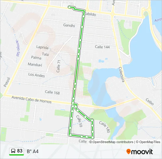 83 Bus Line Map