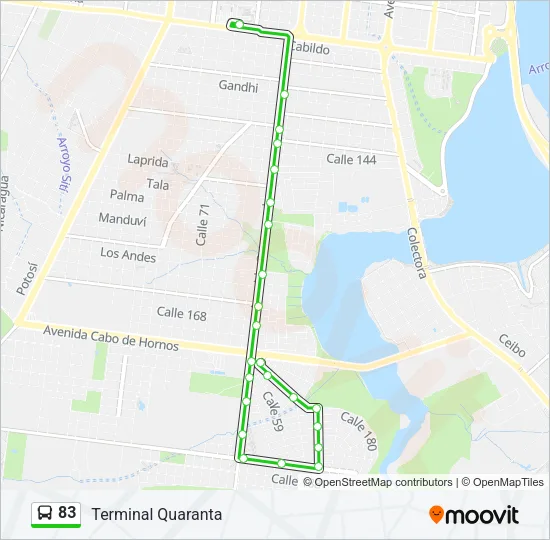83 Bus Line Map