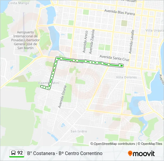 92 Bus Line Map