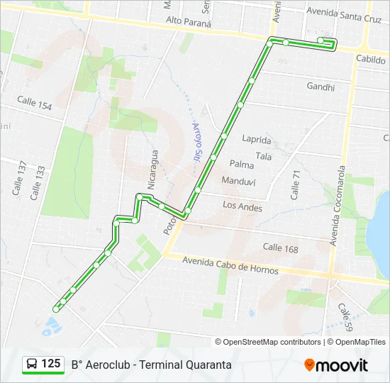 125 Bus Line Map