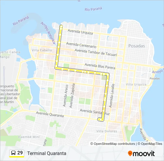 29 Bus Line Map
