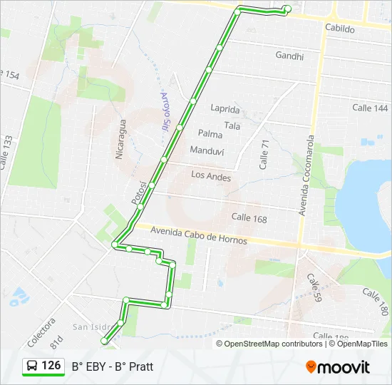 126 Bus Line Map