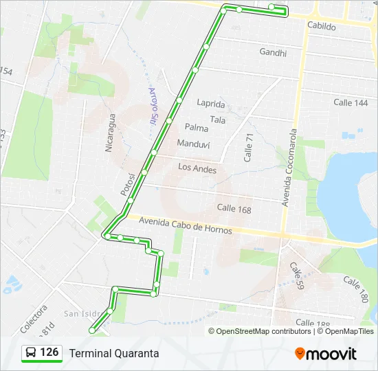 126 Bus Line Map