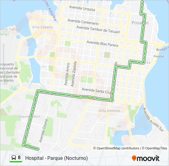 8 Bus Line Map