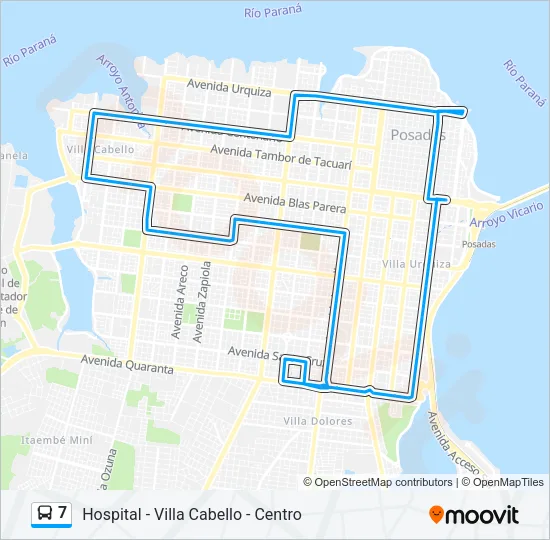 7 Bus Line Map