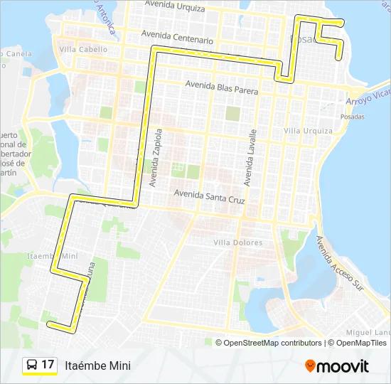 17 Bus Line Map