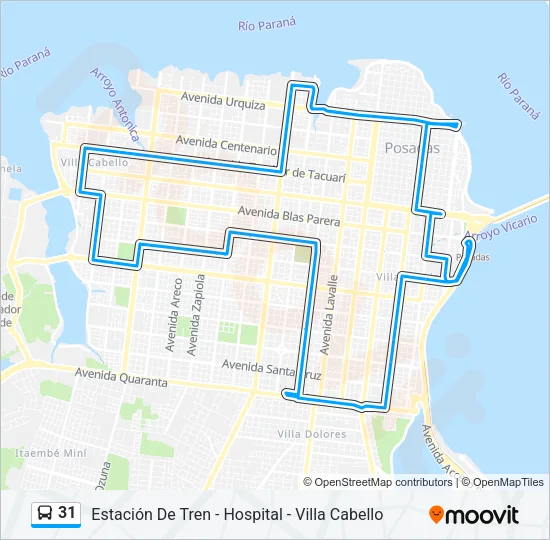31 Bus Line Map