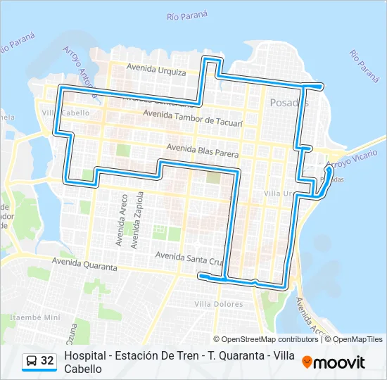 32 Bus Line Map