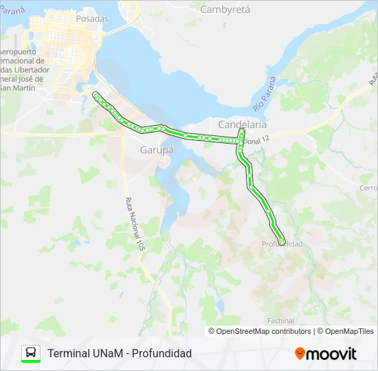 PROFUNDIDAD Bus Line Map