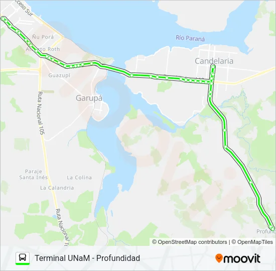 PROFUNDIDAD Bus Line Map