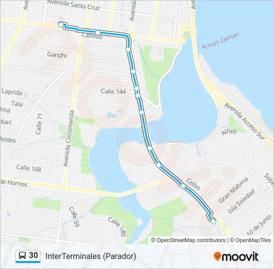 30 Bus Line Map