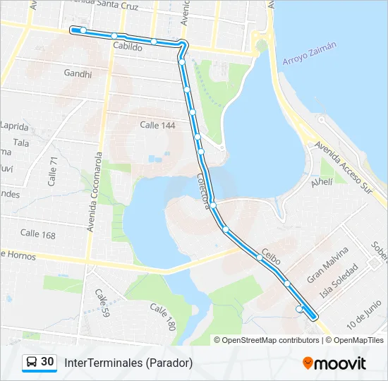 30 Bus Line Map