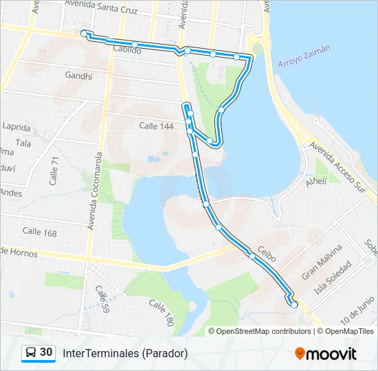 30 Bus Line Map