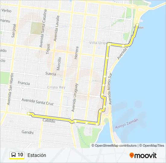 10 Bus Line Map