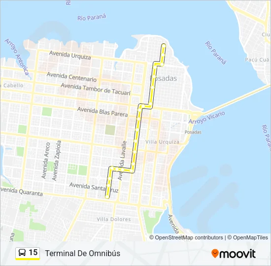 15 Bus Line Map