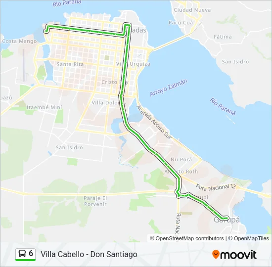 6 Bus Line Map