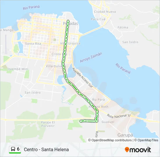 6 Bus Line Map