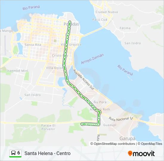 6 Bus Line Map